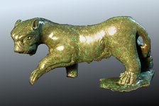 Bildergalerie Isis-Tempel Opfergabenfigur in Form eines bronzenen Panthers Fund aus dem Heiligtum der Isis und Mater Magna