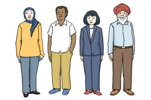 Menschen verschiedener Länder