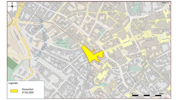Glasverbotszone Donnerstag 12. Februar 2026