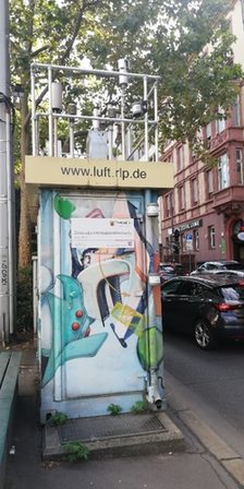 Zu sehen ist die Luft-Messstation Parcusstraße