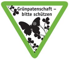 Hinweisschild Grünpatenschaft