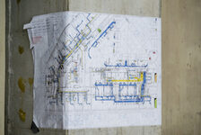 Bildergalerie Rathaussanierung August 2025  Plan der Lüftungsinstallation.