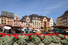 Market square and market buildings