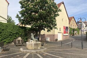 Brunnen Dorfplatz Drais © Landeshauptstadt Mainz