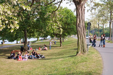 Studierende am Winterhafen